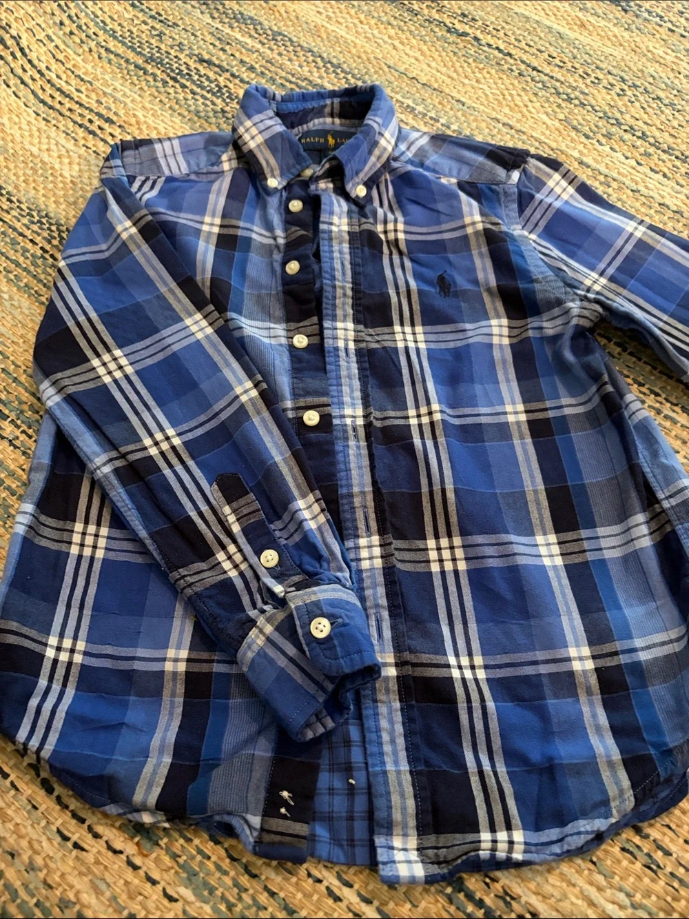 Ralph Lauren Blue Plaid Button-Down Shirt